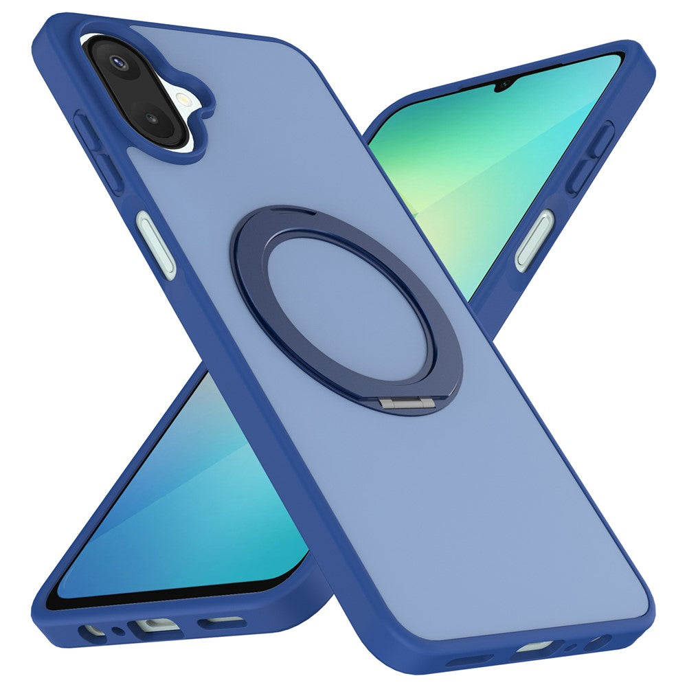 Samsung Galaxy A08 4G / A08 5G / A07 4G / A07s 4G / A07 5G-etui med roterende magnetisk stativ, PC + TPU-mobilcover med skin-touch