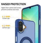 Samsung Galaxy A08 4G / A08 5G / A07 4G / A07s 4G / A07 5G-etui med roterende magnetisk stativ, PC + TPU-mobilcover med skin-touch