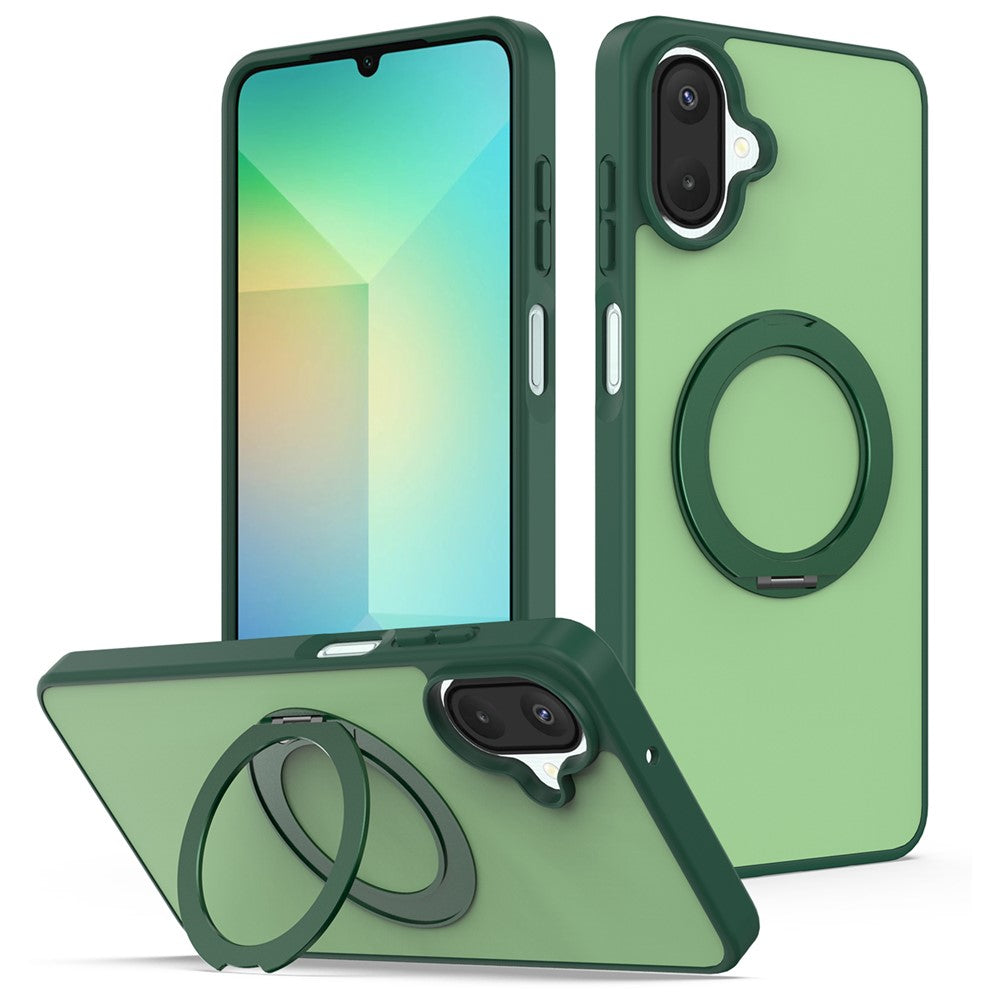 Samsung Galaxy A08 4G / A08 5G / A07 4G / A07s 4G / A07 5G-etui med roterende magnetisk stativ, PC + TPU-mobilcover med skin-touch