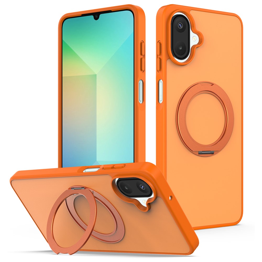 Samsung Galaxy A08 4G / A08 5G / A07 4G / A07s 4G / A07 5G-etui med roterende magnetisk stativ, PC + TPU-mobilcover med skin-touch