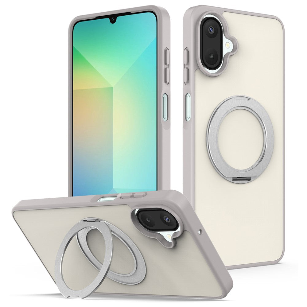 Samsung Galaxy A08 4G / A08 5G / A07 4G / A07s 4G / A07 5G-etui med roterende magnetisk stativ, PC + TPU-mobilcover med skin-touch