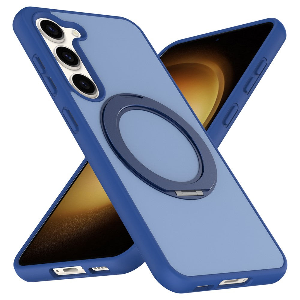 Samsung Galaxy S23-cover med roterende magnetisk stativ, PC + TPU-mobilcover med skin-touch
