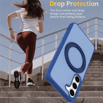 Samsung Galaxy S23-cover med roterende magnetisk stativ, PC + TPU-mobilcover med skin-touch