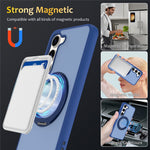 Samsung Galaxy S23-cover med roterende magnetisk stativ, PC + TPU-mobilcover med skin-touch