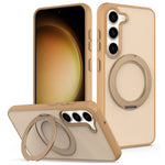 Samsung Galaxy S23-cover med roterende magnetisk stativ, PC + TPU-mobilcover med skin-touch