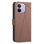BINFEN COLOR för Xiaomi Redmi Note 17 Pro Max 5G / Note 17 Pro+ 5G BF35-skal med geometrisk prägel, läder, mobilskal med RFID-blockerande plånboksställ