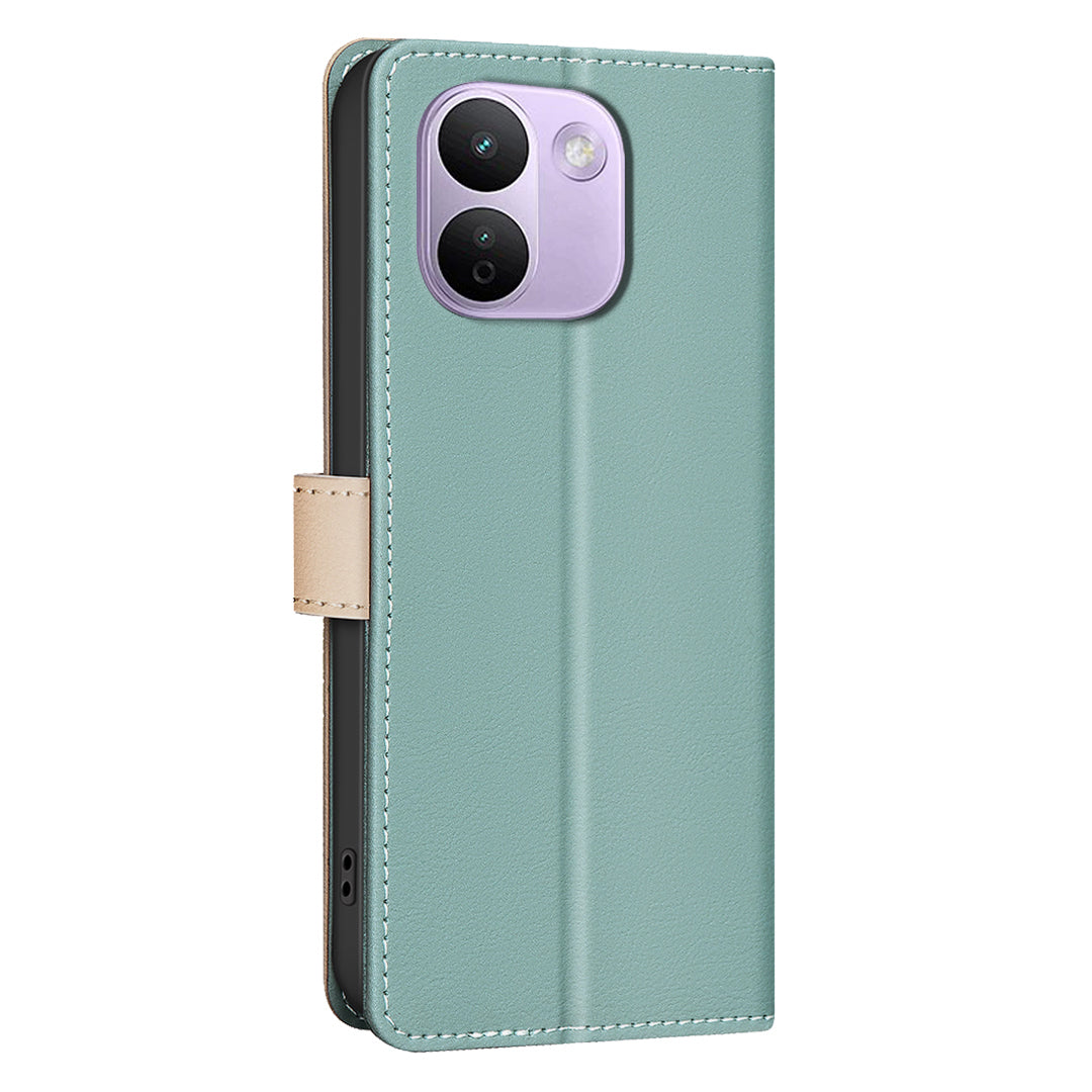 BINFEN COLOR for Xiaomi Redmi Note 17 Pro Max 5G / Note 17 Pro+ 5G Leather Case Splicing Color RFID Blocking Wallet Stand Phone Cover