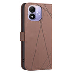 BINFEN COLOR for Xiaomi Redmi Note 17 4G (Global) / Note 17 5G (Global) / Note 17 (India / China) 5G BF35 Case Geometry Imprinted Leather Phone Cover RFID Blocking Wallet Stand