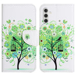 For Samsung Galaxy A34 5G Pattern Printing PU Leather Flip Folio Case Cross Texture Shockproof TPU Inner Shell Wallet Stand Phone Cover