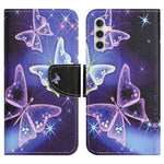 For Samsung Galaxy A34 5G Pattern Printing PU Leather Flip Folio Case Cross Texture Shockproof TPU Inner Shell Wallet Stand Phone Cover