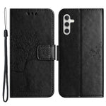 For Samsung Galaxy A34 5G Imprinted Owl Tree Pattern Stand Wallet Case PU Leather Full Protection Phone Cover