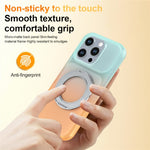 Til iPhone 16 Pro Magnetisk cover med drejelig støttefod Gradient farve PC + TPU Telefoncover