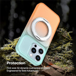 Til iPhone 16 Pro Magnetisk cover med drejelig støttefod Gradient farve PC + TPU Telefoncover