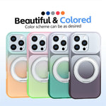 Til iPhone 16 Pro Magnetisk cover med drejelig støttefod Gradient farve PC + TPU Telefoncover