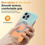 Til iPhone 15 Pro Max Magnetisk Cover Drejbar Støttefod Gradientfarve PC + TPU Telefoncover