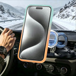 Til iPhone 15 Pro Max Magnetisk Cover Drejbar Støttefod Gradientfarve PC + TPU Telefoncover