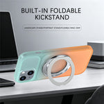 For iPhone 13  /  14 Magnetic Case Rotary Kickstand Gradient Color PC + TPU Phone Cover