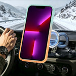 For iPhone 13 Pro Max Magnetic Case Rotary Kickstand Gradient Color PC + TPU Phone Cover