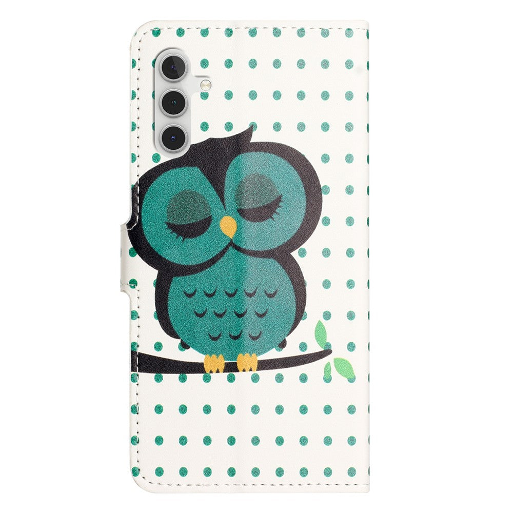 For Samsung Galaxy A34 5G Pattern Printing PU Leather Cover Stand Magnetic Closure Flip Wallet Phone Case