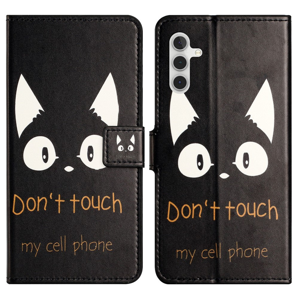 For Samsung Galaxy A34 5G Pattern Printing PU Leather Cover Stand Magnetic Closure Flip Wallet Phone Case