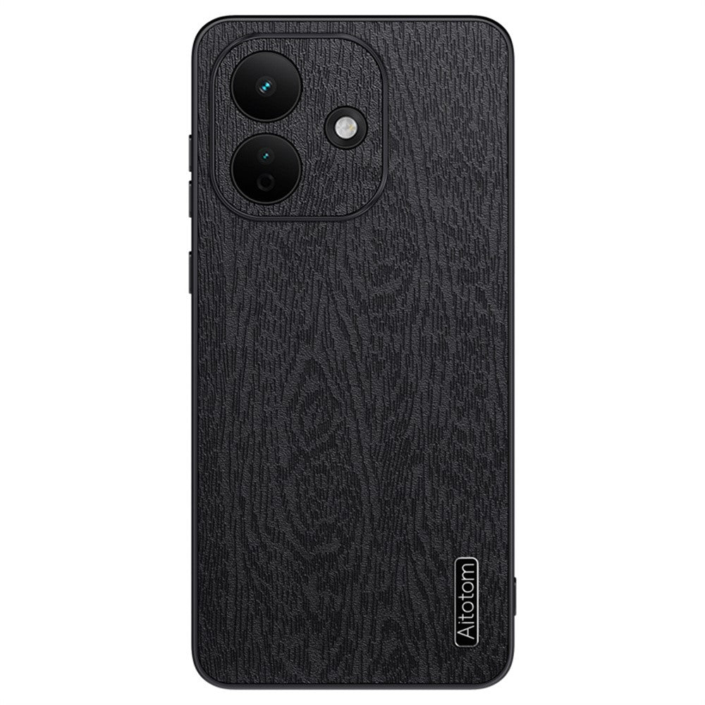 For Xiaomi Redmi Note 17 4G (Global) / Note 17 5G (Global) / Note 17 (India / China) 5G Case Wood Texture PU Leather Coated PC TPU Phone Cover