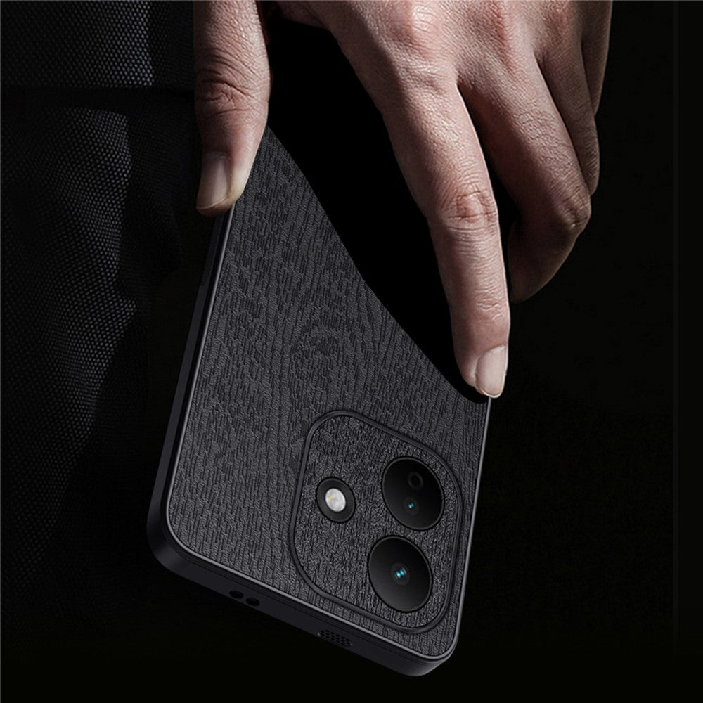 For Xiaomi Redmi Note 17 4G (Global) / Note 17 5G (Global) / Note 17 (India / China) 5G Case Wood Texture PU Leather Coated PC TPU Phone Cover