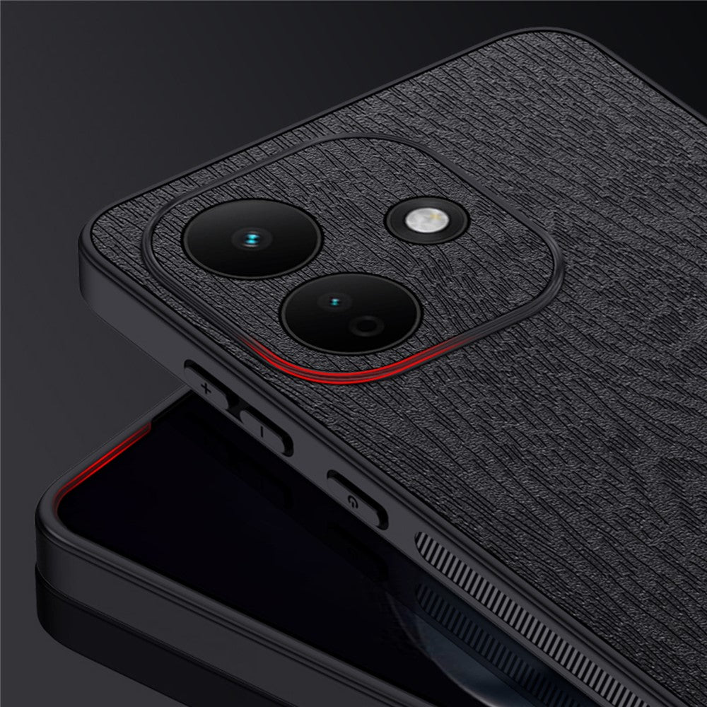 For Xiaomi Redmi Note 17 4G (Global) / Note 17 5G (Global) / Note 17 (India / China) 5G Case Wood Texture PU Leather Coated PC TPU Phone Cover