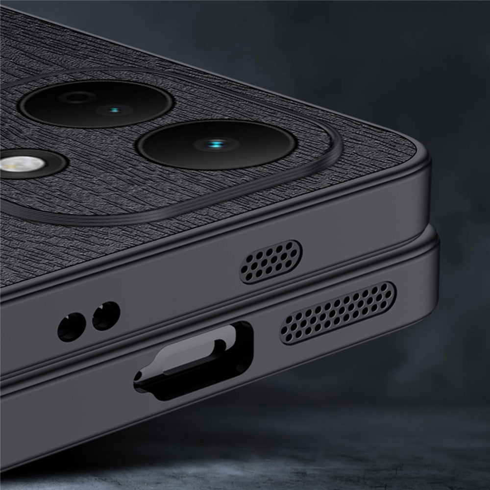 For Xiaomi Redmi Note 17 4G (Global) / Note 17 5G (Global) / Note 17 (India / China) 5G Case Wood Texture PU Leather Coated PC TPU Phone Cover