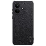 For Xiaomi Redmi Note 17 Pro 5G Case Wood Texture PU Leather Coated PC TPU Phone Cover