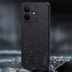 For Xiaomi Redmi Note 17 Pro 5G Case Wood Texture PU Leather Coated PC TPU Phone Cover