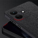 For Xiaomi Redmi Note 17 Pro 5G Case Wood Texture PU Leather Coated PC TPU Phone Cover