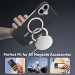 For iPhone 16 Magnetic Case with Detachable Card Holder Carbon Fiber Texture Leather + PC Phone Cover