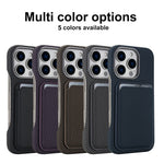 Til iPhone 16 Pro Magnetisk Cover med Aftagelig Kortholder Kulfibertekstur Læder + PC Telefoncover