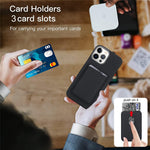 Til iPhone 14 Pro Magnetisk Cover med Aftagelig Kortholder Kulfibertekstur Læder + PC Telefoncover