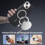 Til iPhone 14 / 13 Magnetisk Cover med Aftagelig Kortholder Kulfibertekstur Læder + PC Telefoncover