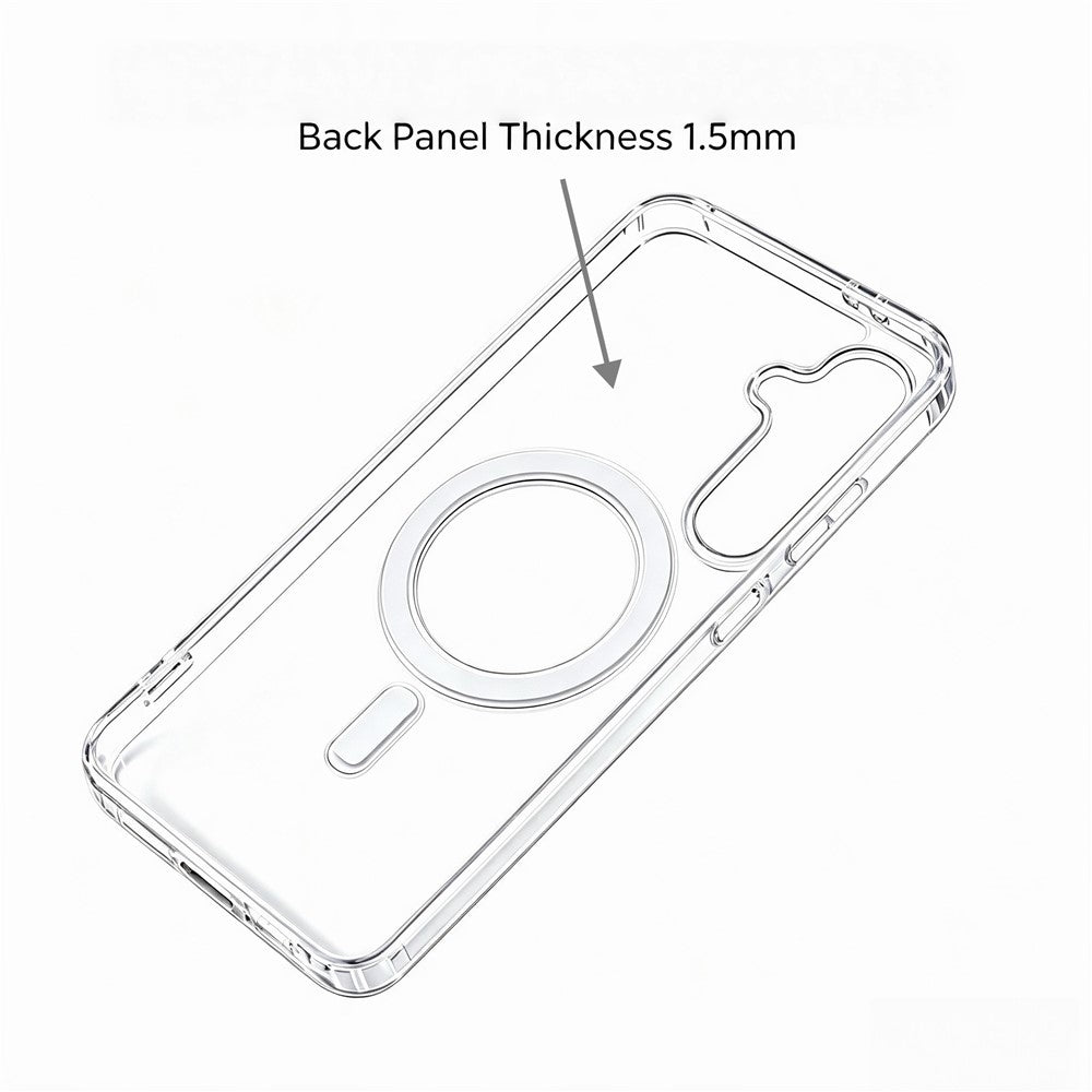 Samsung Galaxy S25 magnetiskt skal PC + genomskinligt TPU-skal + 2 st. kameraskydd + 1 st. genomskinlig HD-skärmfilm + 1 st. skärmfilm