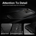 For Honor 600 Smart 5G / X7e Plus 5G TPU Case Protective Phone Cover Carbon Fiber Texture Brushed