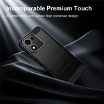 For Honor 600 Smart 5G / X7e Plus 5G TPU Case Protective Phone Cover Carbon Fiber Texture Brushed
