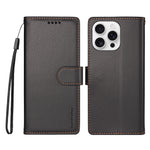BETOPNICE til iPhone 16 Pro 006 Cover RFID Blokerende Pung Stand Læder Telefoncover med Håndrem