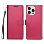 BETOPNICE til iPhone 16 Pro 006 Cover RFID Blokerende Pung Stand Læder Telefoncover med Håndrem