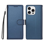 BETOPNICE til iPhone 16 Pro 006 Cover RFID Blokerende Pung Stand Læder Telefoncover med Håndrem