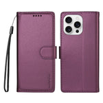 BETOPNICE til iPhone 16 Pro 006 Cover RFID Blokerende Pung Stand Læder Telefoncover med Håndrem