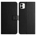 Til Samsung Galaxy A04e 4G / F04 4G / M04 4G Støttestativ Litchi Tekstur PU Lædercover Magnetisk Firkantet Spænde Pung Mobiltelefoncover