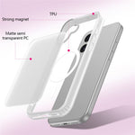 For iPhone 16 Magnetic Case 2.0mm Skin-Touch TPU PC Shockproof Phone Cover Compatible with MagSafe