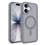 For iPhone 16 Magnetic Case 2.0mm Skin-Touch TPU PC Shockproof Phone Cover Compatible with MagSafe
