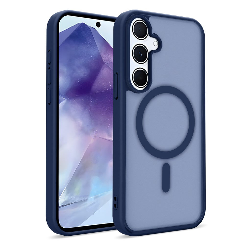 For Samsung Galaxy A35 5G Magnetic Case 2.0mm Skin-Touch TPU PC Shockproof Phone Cover