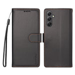 BETOPNICE for Samsung Galaxy A34 5G 006 Case RFID Blocking Wallet Stand Leather Phone Cover with Wrist Strap