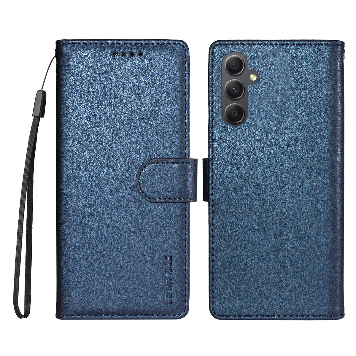 BETOPNICE for Samsung Galaxy A34 5G 006 Case RFID Blocking Wallet Stand Leather Phone Cover with Wrist Strap