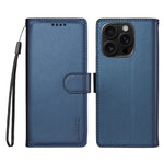BETOPNICE for iPhone 16 Pro Max 006 Case RFID Blocking Wallet Stand Leather Phone Cover with Wrist Strap