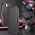 BETOPNICE for iPhone 16e / iPhone 17e 006 Case RFID Blocking Wallet Stand Leather Phone Cover with Wrist Strap